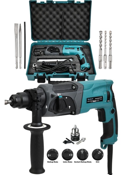 Tekno Trust Extra Güçlü Metal Şanzıman Profesyonel Kırıcı Delici Hilti Matkap 850 W