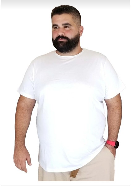 3A Moda Büyük Beden Erkek Pamuklu T-Shirt