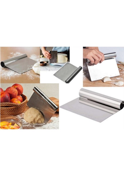Paslanmaz Lüks Çelik Hamur Kesme Aparatı Çelik Kesici Kazıyıcı Pasta ve Kek Şekillendiren Spatula fiyatları