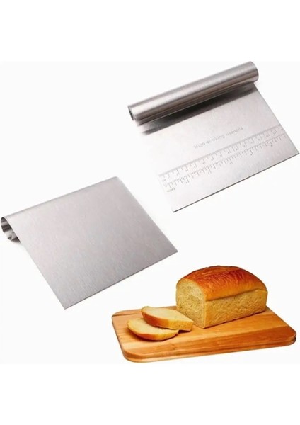 Paslanmaz Lüks Çelik Hamur Kesme Aparatı Çelik Kesici Kazıyıcı Pasta ve Kek Şekillendiren Spatula indirimleri