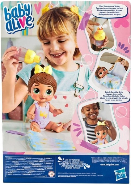 F9120 Baby Alive Şampuan Sevgisi Esmer Bebek +3 Yaş