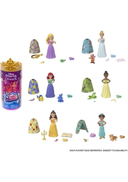 Nessi World HMB69 Disney Prensesleri Color Reveal Renk Değiştiren Ana Karakter Bebekler - 1.seri