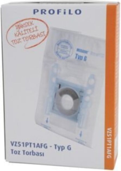 Tekno Trust G Tipi - Elektrikli Süpürge Torbası 5 Adet Kağıt Torba + 1 Adet Mikrofiltre