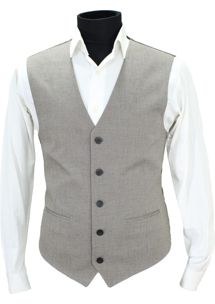 Erkek Yelek V Yaka Kahve 50614 Xl