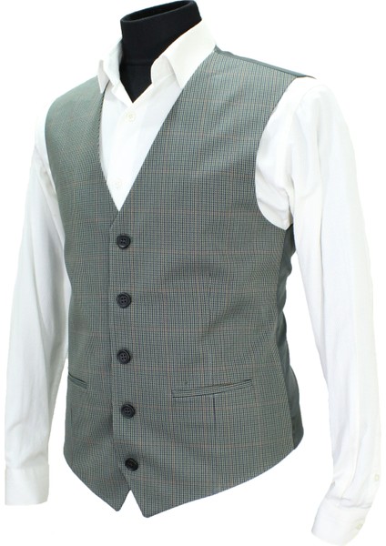 Erkek Yelek V Yaka Yeşil Ekose 50617 S modelleri