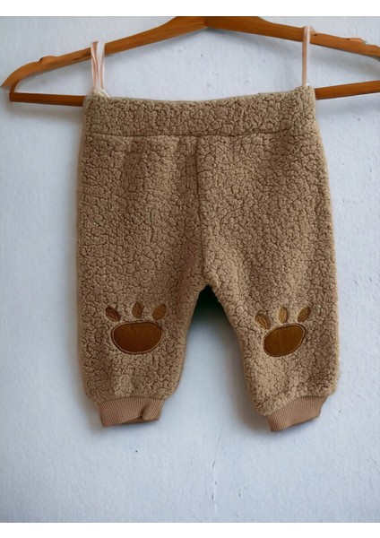 Unisex Bebek Dizi Patili Welsof Peluş Alt Üst Takım-Pijama Takımı-Bebek Çocuk Eşofman Takımı