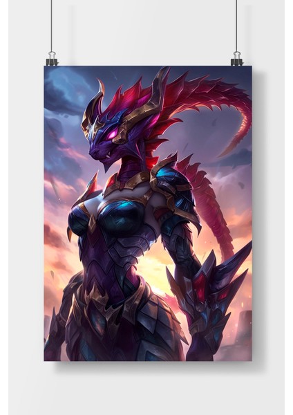 Poster City League Of Legends Oyun  Poster Çerçevesiz Parlak Kağıt