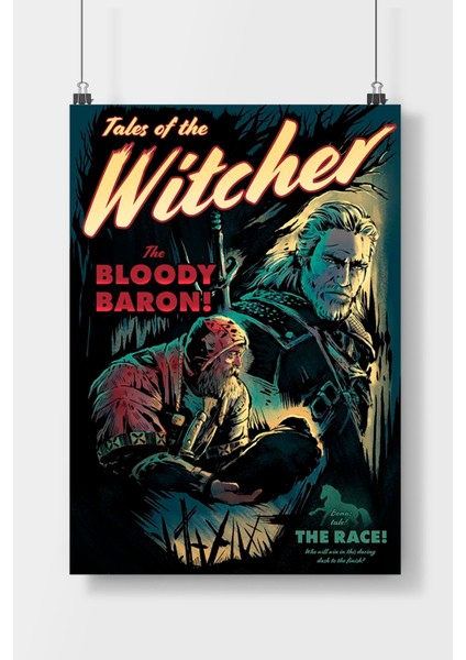 Poster City The Witcher Bloody Baron Oyun  Poster Çerçevesiz Parlak Kağıt