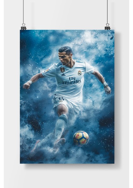 Poster City Ronaldo Ünlü Futbolcu  Poster Çerçevesiz Parlak Kağıt