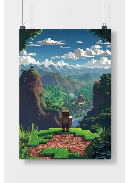 Minecraft Oyun Poster Çerçevesiz Parlak Kağıt