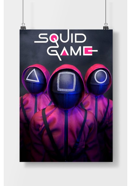 Squid Game Dizi Poster Çerçevesiz Parlak Kağıt