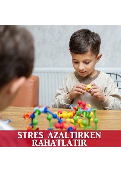 Vakum Molekül 25 Parça Yapı Taşları Fidget Duyusal Eğitici Oyuncak