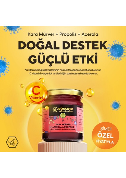 Kara Mürver + Acerola + Propolis + Ham Bal 2 x 225G