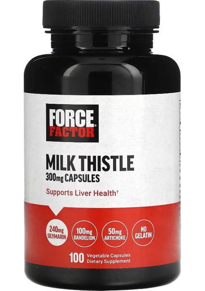 Milk Thistle, 300 mg 100 Vegetable Capsules