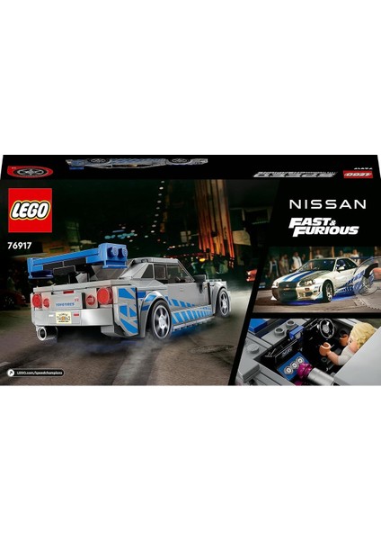 ® Speed Champions Daha Hızlı Daha Öfkeli Nissan Skyline Gt-R (R34) 76917 (319 Parça)