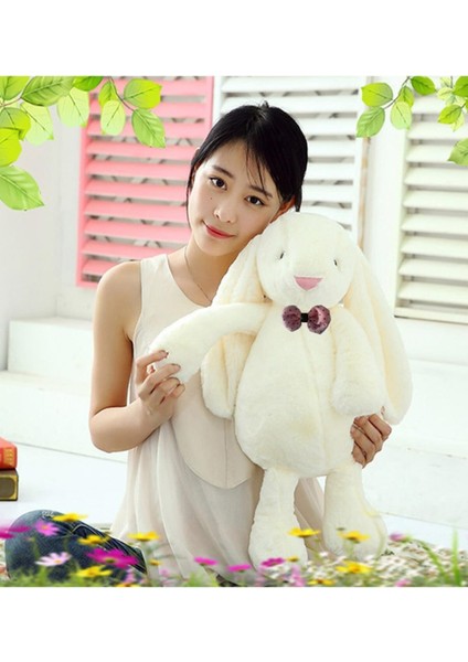 Uyku Arkadaşım Papyonlu Uzun Kulak Bunny Peluş Tavşan 65 cm fiyatları