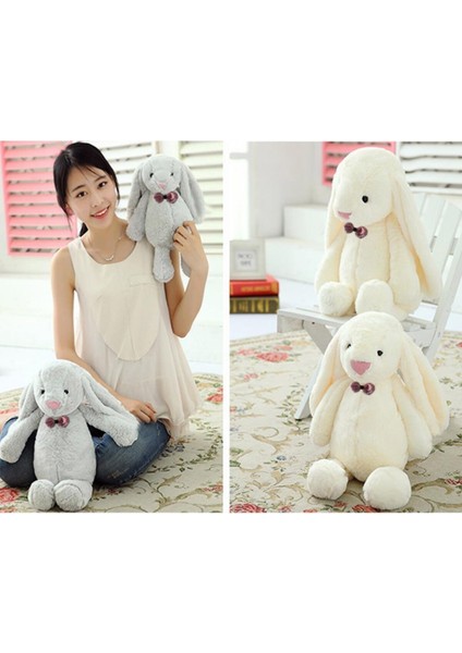 Uyku Arkadaşım Papyonlu Uzun Kulak Bunny Peluş Tavşan 65 cm modelleri