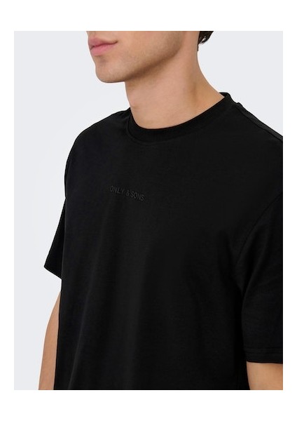 22028147 Only & Sons Onslevı Lıfe Reg Text Ss Tee Noos Erkek T-Shirt Black modelleri