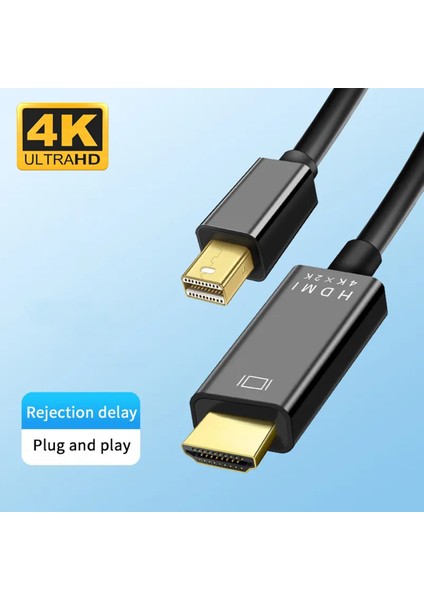 Mini Display Port To HDMI Kablo 4KX2K Video Aktarma Kablosu 1.8 Metre