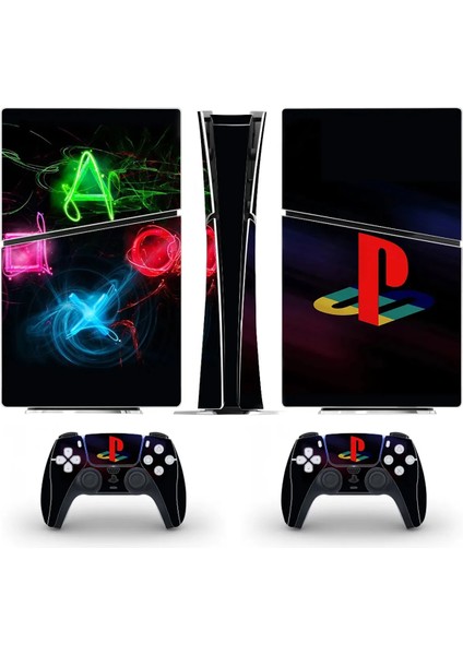 Kt Grup Sanatsal Playstation 5 Slim Dijital Versiyon Sticker Kaplama Seti