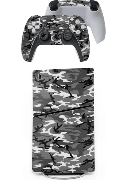 Kamuflaj Desenler Playstation 5 Slim Dijital Versiyon Sticker Kaplama
