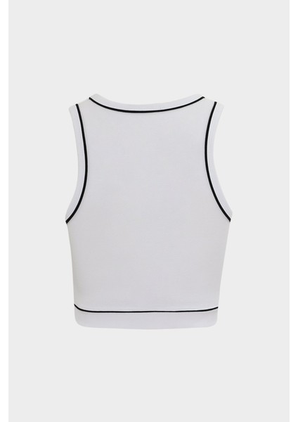 AÇELYAOKCU Slim Fit Renk Geçişli Crop Pamuklu Kadın Tişört