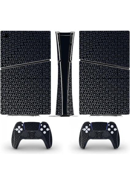 Sanatsal Playstation 5 Slim Dijital Versiyon Sticker Kaplama Seti