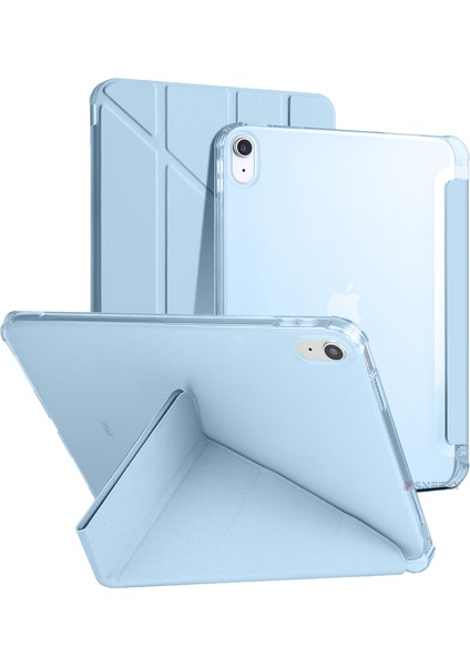 Ipad 10.nesil 10.9 Inç 2022 Uyumlu Üçgen Katlanabilir Kalemlikli Standlı Akıllı Kılıf