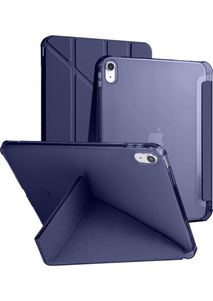 Ipad 10.nesil 10.9 Inç 2022 Uyumlu Üçgen Katlanabilir Kalemlikli Standlı Akıllı Kılıf