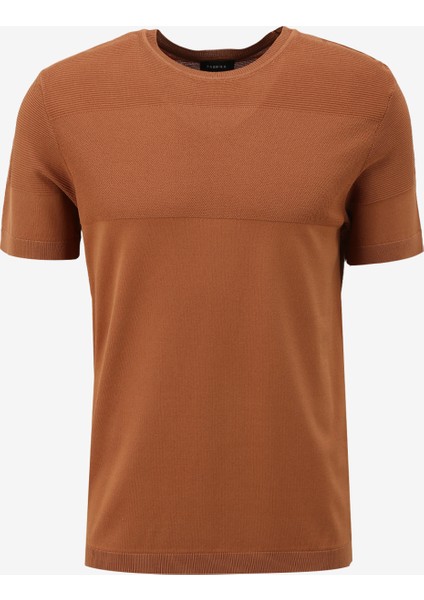 Bisiklet Yaka Basic Düz Tarçın Erkek Kazak F4SM-KZK 0710