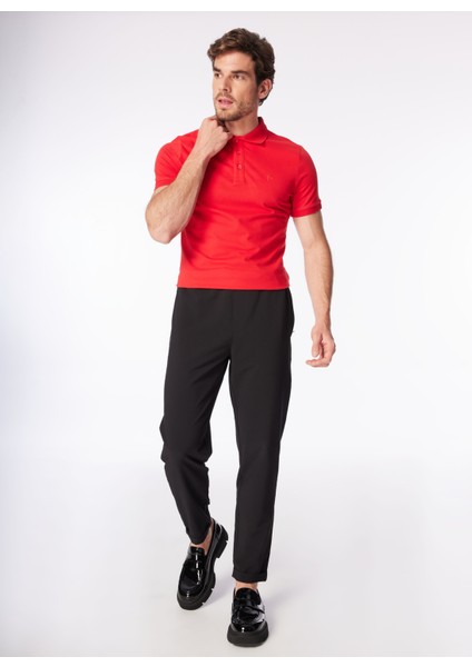 Düz Kırmızı Erkek Polo T-Shirt Legolas Y modelleri