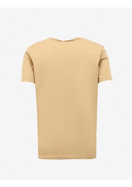 Bisiklet Yaka Baskılı Deve Tüyü Erkek T-Shirt J4SM-TST7258 fiyatları