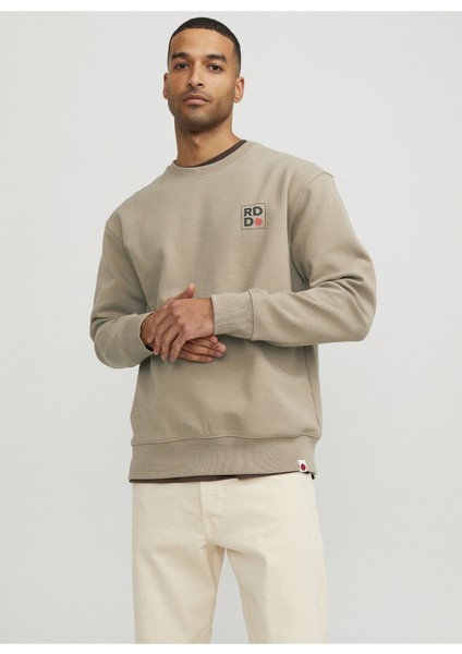 Bisiklet Yaka Kahve Erkek Sweatshırt 12230356_RDDDEAN Sweat Crew Neck L