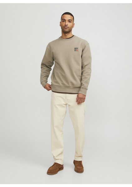 Bisiklet Yaka Kahve Erkek Sweatshırt 12230356_RDDDEAN Sweat Crew Neck L