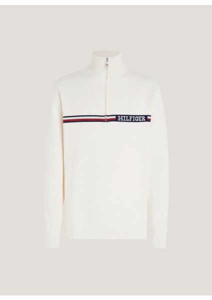 Tommy Hilfiger Balıkçı Yaka Slim Fit Bej Erkek Kazak MW0MW33508