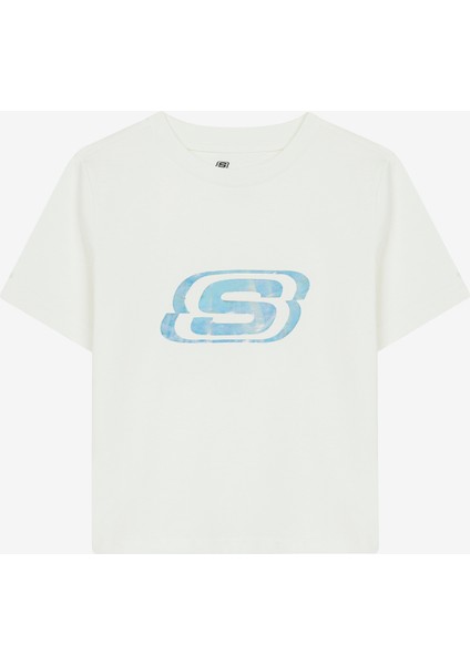 Essential G Short Sleeve T-Shirt Büyük Kız Çocuk Kırık Beyaz SK232139-102