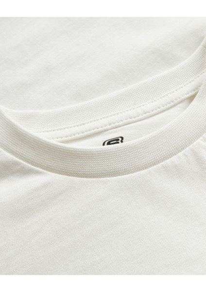 Essential G Short Sleeve T-Shirt Büyük Kız Çocuk Kırık Beyaz SK232139-102