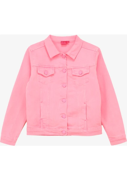 Pembe Kız Çocuk Denim Ceket BRB4SG-CKT6002