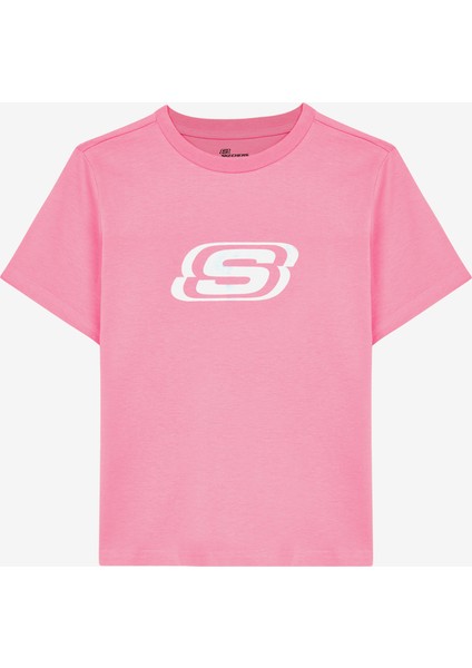 Essential G Short Sleeve T-Shirt Büyük Kız Çocuk Pembe SK232139-611