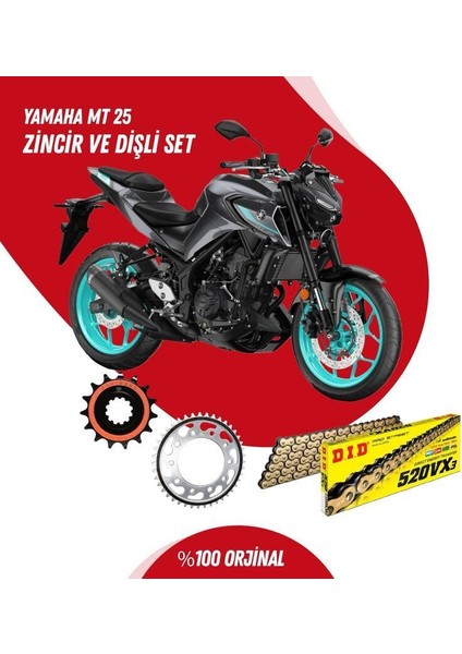 Yamaha mt 25 16-23 Dıd Vx3 Gold Zincir Dişli Set