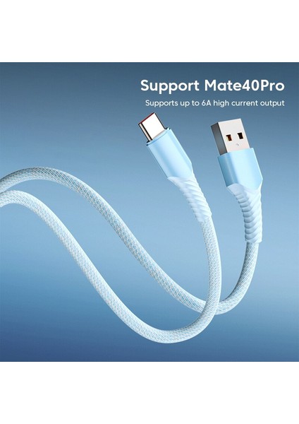 66W 6A USB C Kablo C Tipi Hızlı Şarj Kablosu USB C Tipi Kablo Şarj Cihazı Veri Kablosu Huawei Mate 40 50 Xiaomi 11 10 Pro Oppo R17 (Yurt Dışından) fiyatları