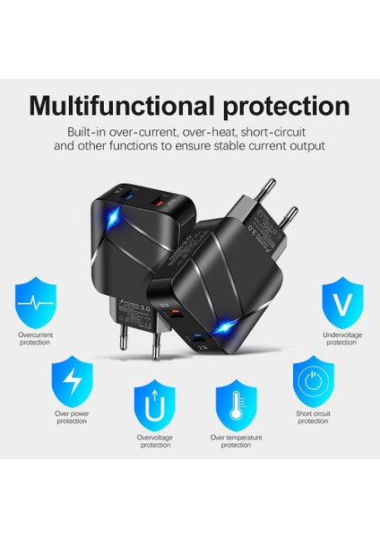 28W USB Şarj Aleti Hızlı Şarj 3.0 Cep Telefonu Şarj Cihazı iPhone 12 Pro Xiaomi Samsung Ab Abd Tak Adaptörü Hızlı Şarj Şarj Cihazı (Yurt Dışından) fırsatları