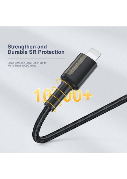 Kuulaa USB C Kablosu iPhone 13 12 11 Pro Max x Xs iPad Pd 30W Hızlı Şarj Kablosu USB Tip C Yıldırım Kablosu Tel Macbook Için (Yurt Dışından) indirimleri