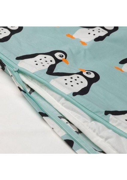 Çocuk Nevresim Takımı Açık Turkuaz Renk Penguen Temalı 150X200 cm modelleri