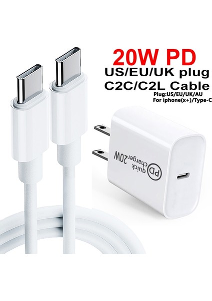 20W Hızlı Şarj Cihazı USB C Fiş Adaptörü C Tipi Kablo Pd Hızlı Şarj iphone 14 12 Huawei Xiaomi Samsung S20 Macbook iPad Pro (Yurt Dışından) fırsatları