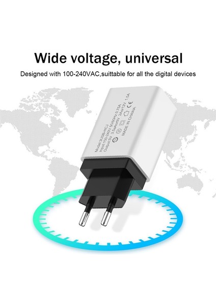 3 Port USB Şarj Aleti Evrensel Hızlı Şarj Şarj Cihazı iPhone 6 7 8 Artı x Xr Xs Max Hızlı Şarj Duvar Şarj Cihazı Xiaomi Için (Yurt Dışından) fırsatları