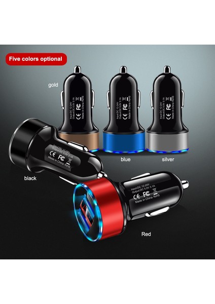 18W Çift USB Araba Şarjı LED Hızlı Şarj Cep Telefonu Şarjı iPhone 12 11 Mini Pro x Xr Max 7 8 Artı Xiaomi Huawei Samsung (Yurt Dışından) indirimleri