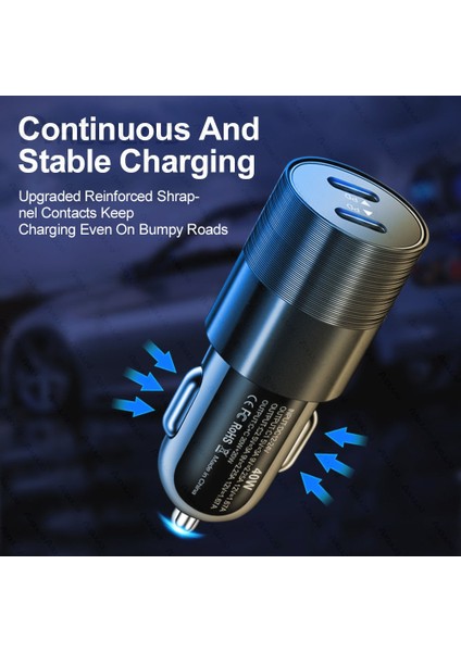 40W USB C Hızlı Araç Şarj Cihazı 2 Bağlantı Noktası Tip C Pd Araç Şarj Cihazı iPhone 13 12 11 Pro Max Samsung Cep Telefonu Arabada Güç Adaptörü (Yurt Dışından) modelleri
