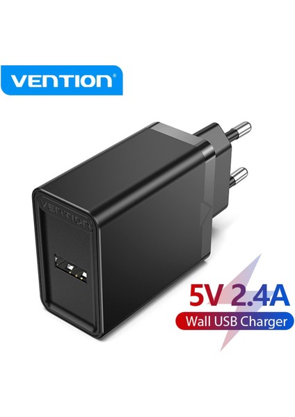 Vention 5V 2.4A USB Şarj Aleti iPhone x 8 7 iPad 12W Hızlı Duvar Şarj Cihazı Ab Ingiltere Adaptörü Samsung Xiaomi Için Abd Cep Telefonu Şarj Cihazı (Yurt Dışından)