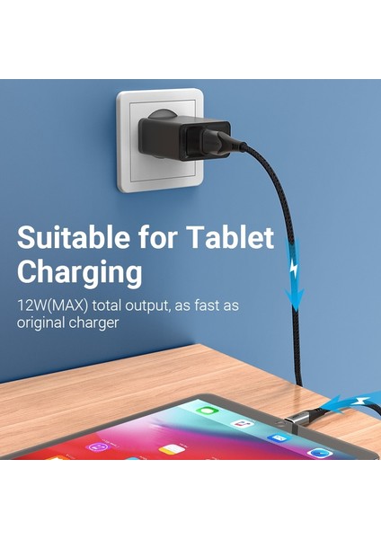 Vention 5V 2.4A USB Şarj Aleti iPhone x 8 7 iPad 12W Hızlı Duvar Şarj Cihazı Ab Ingiltere Adaptörü Samsung Xiaomi Için Abd Cep Telefonu Şarj Cihazı (Yurt Dışından) fiyatları